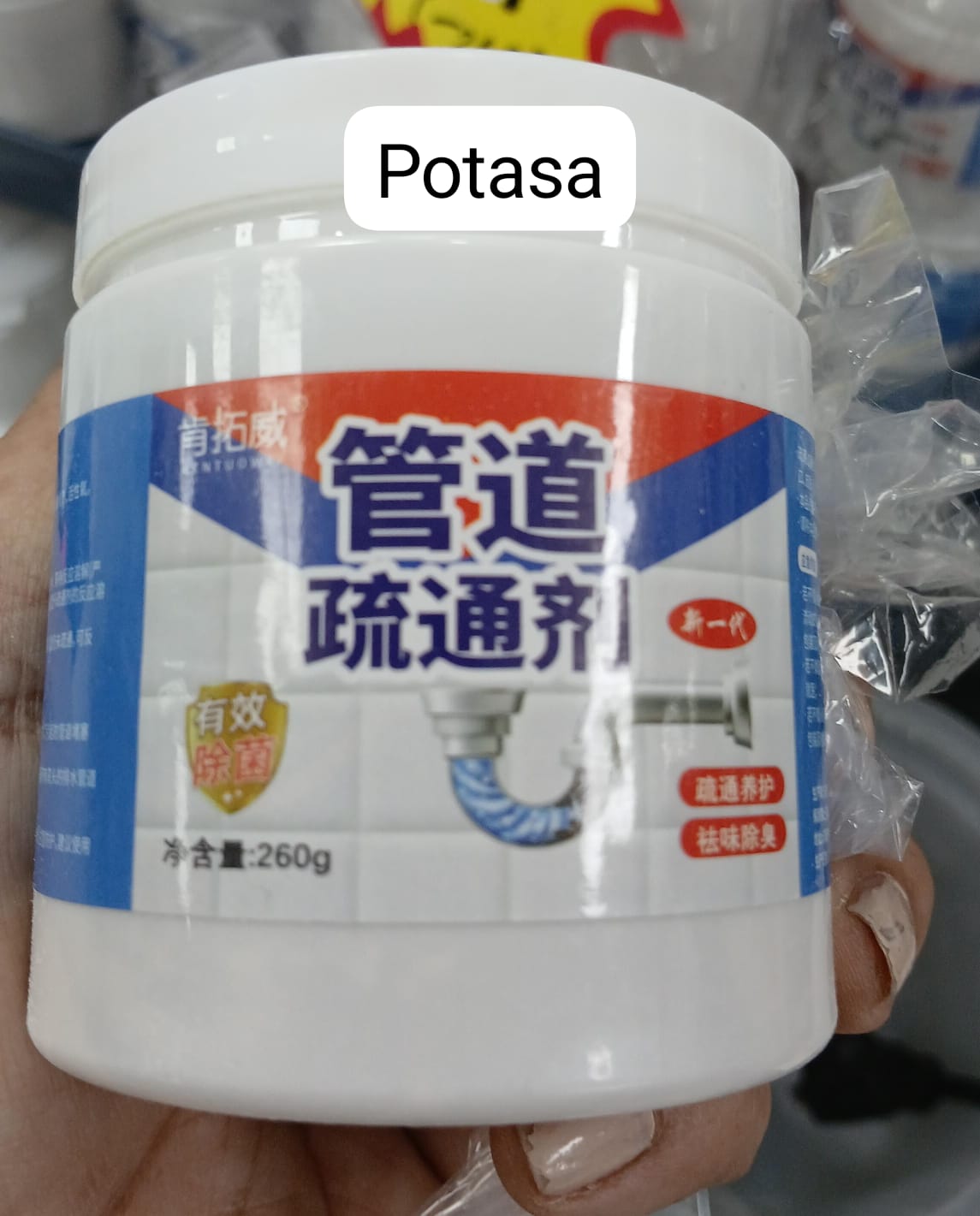 POTASA DESTAPA TUBERIAS X 260GRAMOS